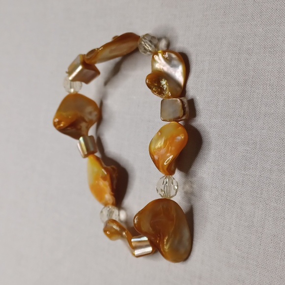 Jewelry - #769 Coral Natural Form Shell Bracelet